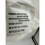 Solitaire Women Top White Embroidery Boho Feminine Floral Cotton Size Small Photo 6