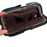 Boutique Vintage Leather Clutch Handbag Purse Brown Photo 4