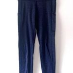 Aerie Chill Play Move Marled Blue High Ride Leggings Workout Athleisure Photo 0