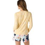 Hang Ten Sunray Long Sleeve Sun Shirt UPF 50+ Stretch Floral Yellow L Photo 6