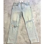 Alice + Olivia Cotton Straight Fit Raw Hem Jeans 27 Photo 6