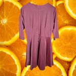 Fenjar Women's Empire Waist Drape Tie Midi‎ Flattering 3/4 Sleeve Dress Size XL Red Photo 2