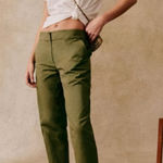 Sézane Sezane | Milo Trousers in Kaki Green | US2 FR34 Photo 0