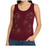 Juicy Couture Tank Top With Metallic Rhinestones Size Small Y2K Vibes Photo 0