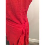 Princess Polly Red Love Lane Mini Dress Wrap Style Front Ruffle Hemline Size 10 Photo 4