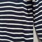 Iris & Ink Navy Blue White Striped Breton Top 100% Cotton Size XS Photo 2