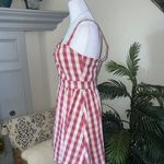 ZARA Red Gingham Checkered Sweetheart Dress Size M Photo 4