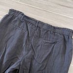 Johnny Was NEW  LINEN BLACK STRAIGHT PANTS SZ LARGE Photo 5