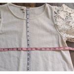 Anthropologie  Eri + Ali Lace Bell Sleeve Top XS White Textured Crocheted Photo 4