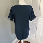 Matty M Women’s Blue Round Neck Short Cap Sleeve Comfort Soft T Photo 2