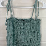 Urban Outfitters Out From Under  women's blue green satin tie elastic cropped top Photo 0