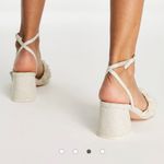 Natural Woven Block Heels Size 9 Photo 2