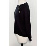 Free People  Women's Don't Forget‎ Me Button Pullover Shirt Top Black Size Medium Photo 3