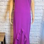 Badgley Mischka Belle  Amanda Orchid Cascading Ruffle Dress Size 10 Photo 0