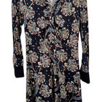 Brooks Brothers Brooks Brothers Black Floral Viscose Silk Blend Long Sleeves Dress XS Photo 0