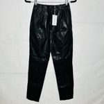 Lovers + Friends NWT  Georgie Pant Faux Leather Black Sz XS (24 x 27.5) High Rise Photo 3