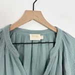 Nation Ltd Nala Peasant Dress Dusty Blue Long Sleeve Cotton Dress Size Small Photo 3