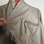 Saks 5th Avenue 5/48 Saks 5th Ave grey open leather jacket Photo 2