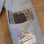 Hollister Size 3R Patchwork Jean Pants Distressed Waist 26 Length 27 Paisley Photo 9