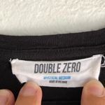 Double Zero  Classic Black Tank Top crew neck muscle tank front twist tie Photo 3