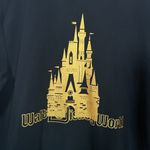 Disney Walt World Women XS Black Gold Castle Crewneck Sweatshirt Long Sleeve Photo 3