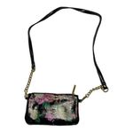 Betsey Johnson floral crossbody purse charger black pink gold bag Photo 0