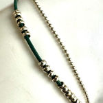Chloe + Isabel  green and silver tone double strand bracelet Photo 0