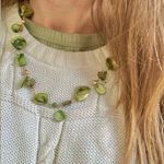 Green Abalone Necklace Vintage “Tigris” Remade Shell Beachy Assymetric Boho Photo 1