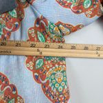 Cynthia Rowley Cynthia Rowley Top Women 1X Blue Orange Medallion Print Split Neck Boho Tunic Photo 7