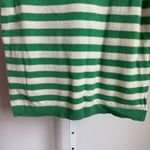 Outerknown 100% Cashmere Striped Sweater Top Green Cream Short Sleeve Womens M Size M Photo 8
