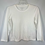 Chico’s Women’s Cotton Pullover Crew Neck Long Sleeve T Photo 0