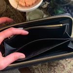 SALE🔥Authentic VALENTINO ROCKSTUDS spikes Quilted leather LG zip around wallet Black Photo 8