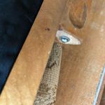 Vintage Floral Cloth Upholstery Wood Clasp Purse Clutch Bag Brown Photo 4