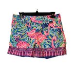Lilly Pulitzer New Flamenco beach Flamingo Callan Short Flat Front 5" Sz 2 Photo 7