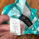 La Blanca  Bikini Set Sweatheart Halter Top Skirt Bottom blue green size 10 Photo 4