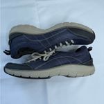 Clarks Blue and Tan Sneakers with Suede Texture Photo 5