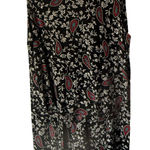 Vintage New Frontier Skirt Top‎ Set Vintage Large Paisley Floral Rayon Western Black Photo 0