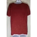 Laura Scott  Crinkle Short Sleeve Red Metallic T-Shirt Size XL Photo 1