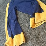 Free People  Oversized Wide Leg Navy Yellow Lined Sweats Size XS Photo 2