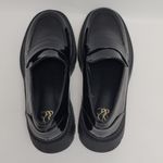 New York & Company Women's Penny Chunky Lug Sole Black Patent Leather Loafers 9 Photo 3