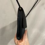 Whiting & Davis Vintage 70’s-80’s Saks Fifth Ave black silk geometric envelope crossbody bag Photo 9