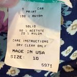 Vintage Lady Carol Petites Mixed Prints Open Front Jacket Dress w/ Belt Sz 10 Blue Photo 10