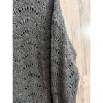 American Eagle  Women's Small  Gray Pointelle Knit Sweater Soft Cozy Boho Style Photo 12