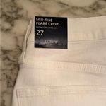 J.Crew NWT Mid-Rise Flare Crop Jeans in White Signature Stretch 27 - needs wash Photo 6