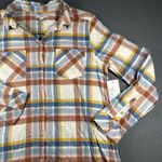Croft & Barrow ‎ Womens Medium Flannel Shirt Button Up Plaid Long Sleeve Top NWT Photo 5