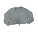 Varley  Gray Cropped Velvet Sweatshirt Photo 1
