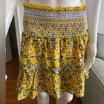 Jennifer Grace Jennifer & Grace Yellow Boho Summer Elastic Cotton  Mini Skirt Size L Photo 8