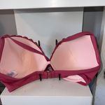 Shore & Shade Crochet Halter Bikini Top Padded Push Up Swim Top Mauve Pink 36DD Size M Photo 2