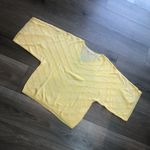 New York And Company Loose Fitting Boxy Style Yellow Short Sleeve Shirt Size Med Photo 1