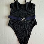 Aerie  Bustier one piece swimsuit with belt black medium Photo 0